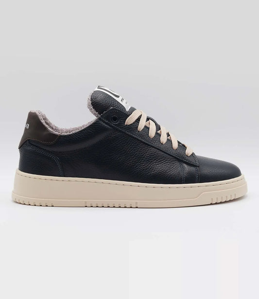 Sneakers MERCURY Model 1 in pelle blu bottolata