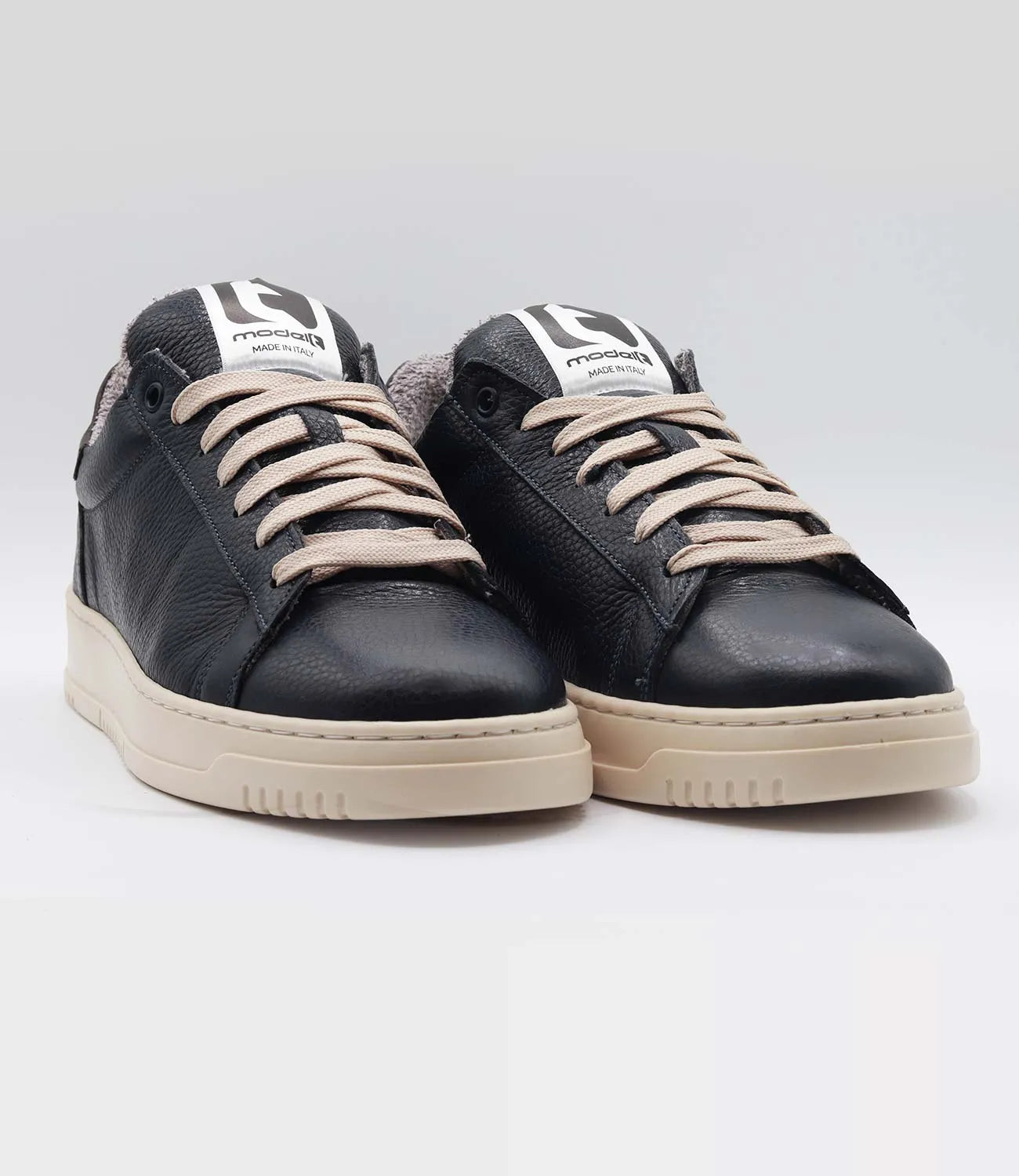 Sneakers MERCURY Model 1 in pelle blu bottolata