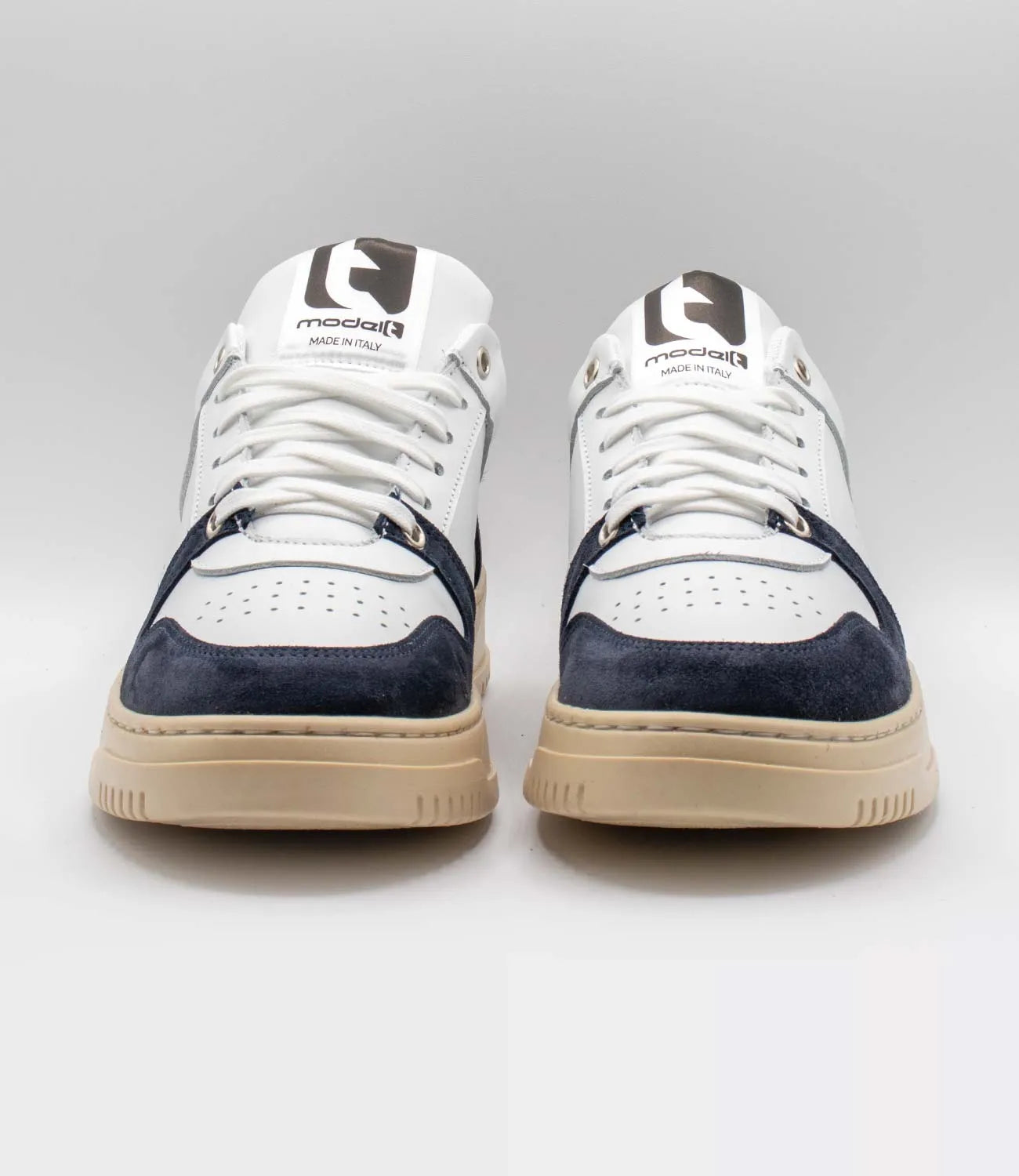 Sneakers CALIFORNIA Model 3 in pelle bianca