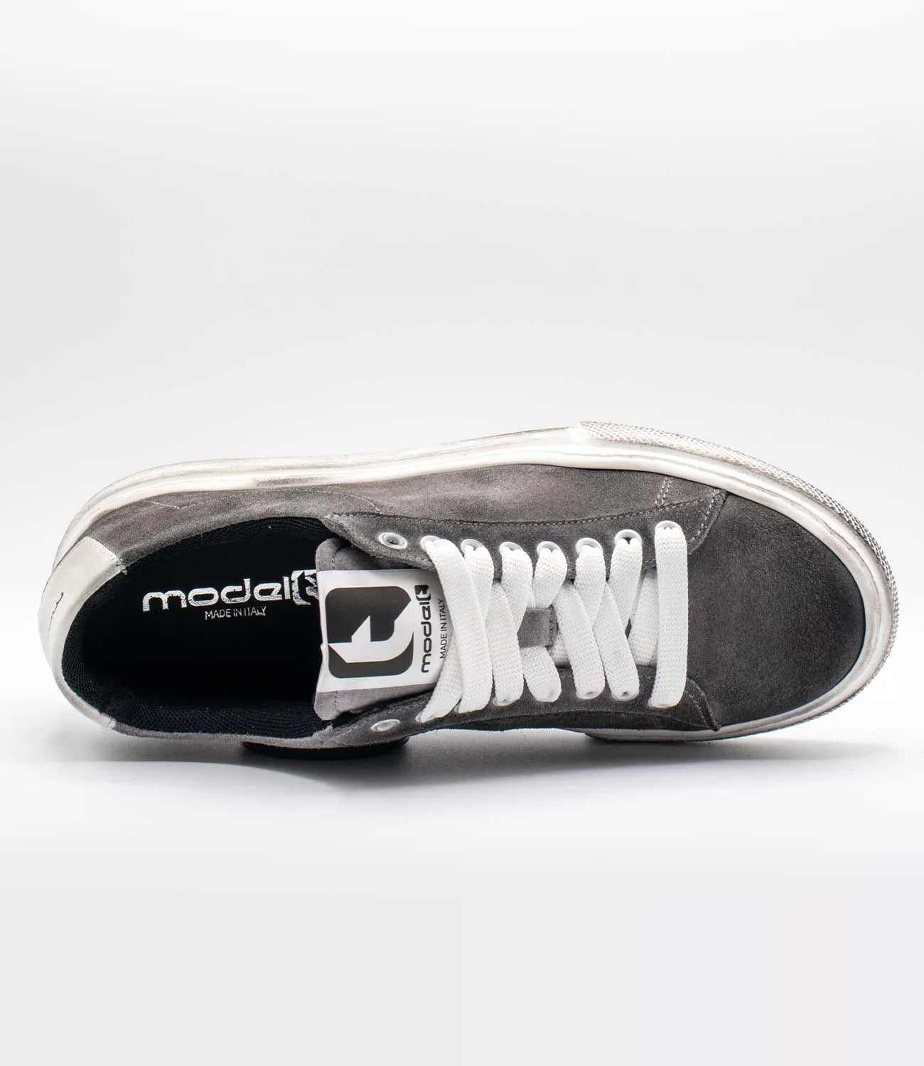 Sneakers HENRY Model 3 in camoscio grigio