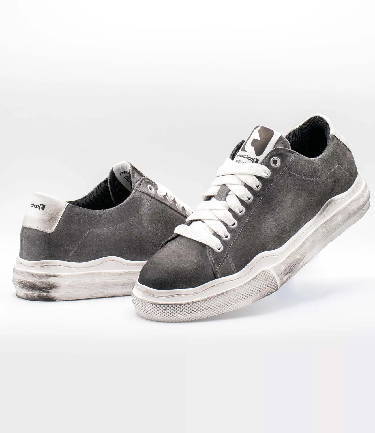 Sneakers HENRY Model 3 in camoscio grigio