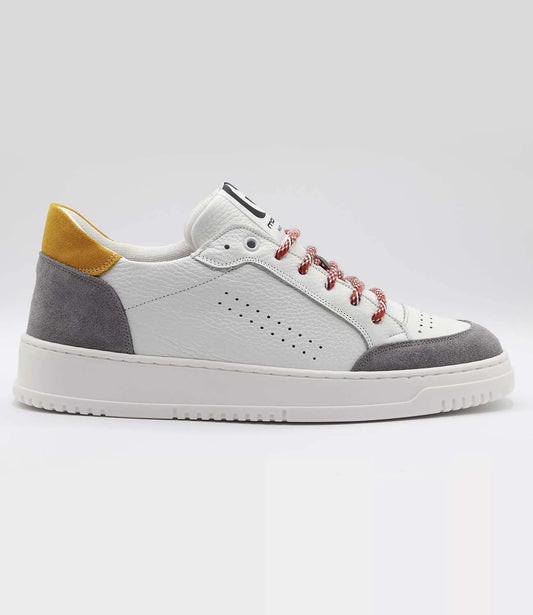 Sneakers MATRIX Model 7 in pelle bianca bottolata