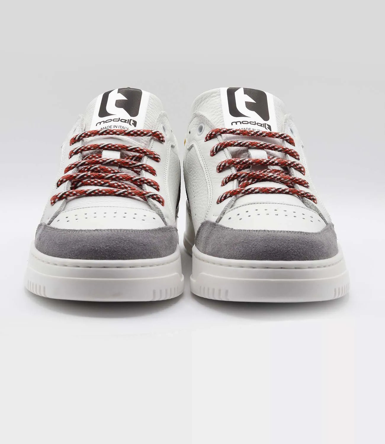 Sneakers MATRIX Model 7 in pelle bianca bottolata