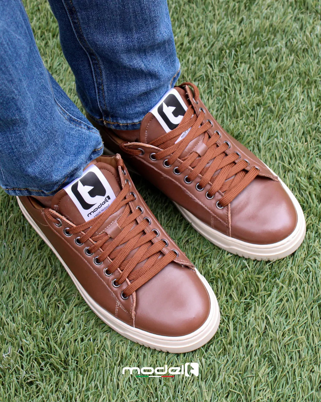 Sneakers MERCURY Model 2 in pelle cuoio