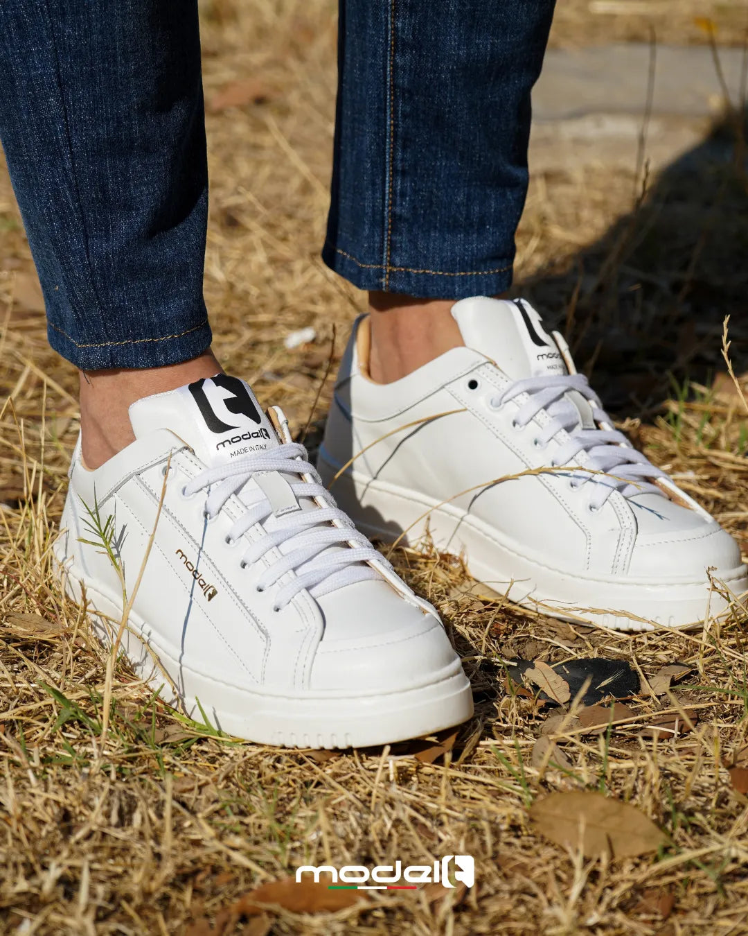 Sneakers LOUIS Model 3 in pelle bianca