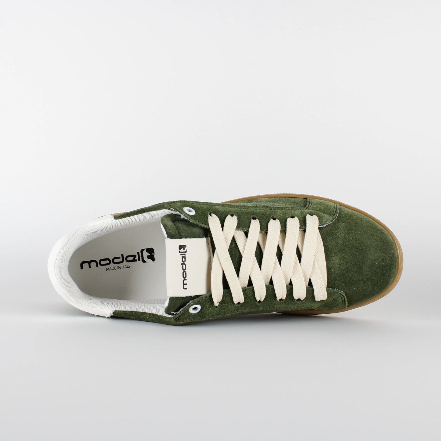 Sneakers TREVOR Model 4 in camoscio verde