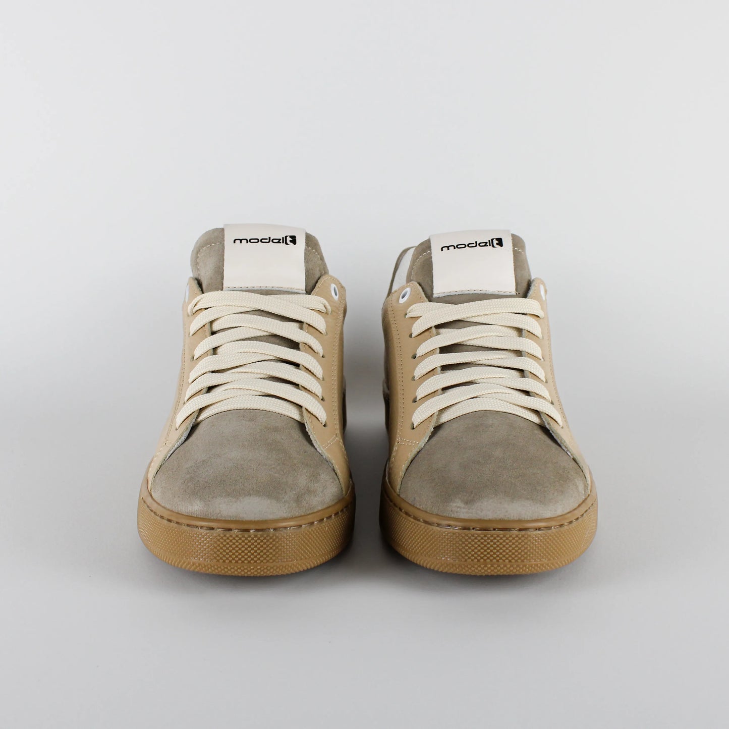 Sneakers TREVOR Model 3 in pelle beige bottolata